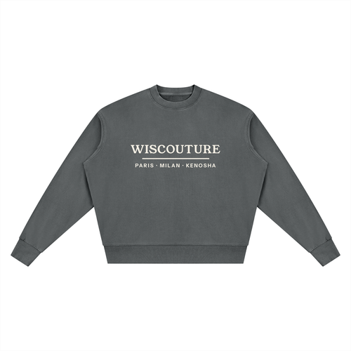 Kenosha · Paris · Milan Vintage Wash Crewneck · Dark Gray