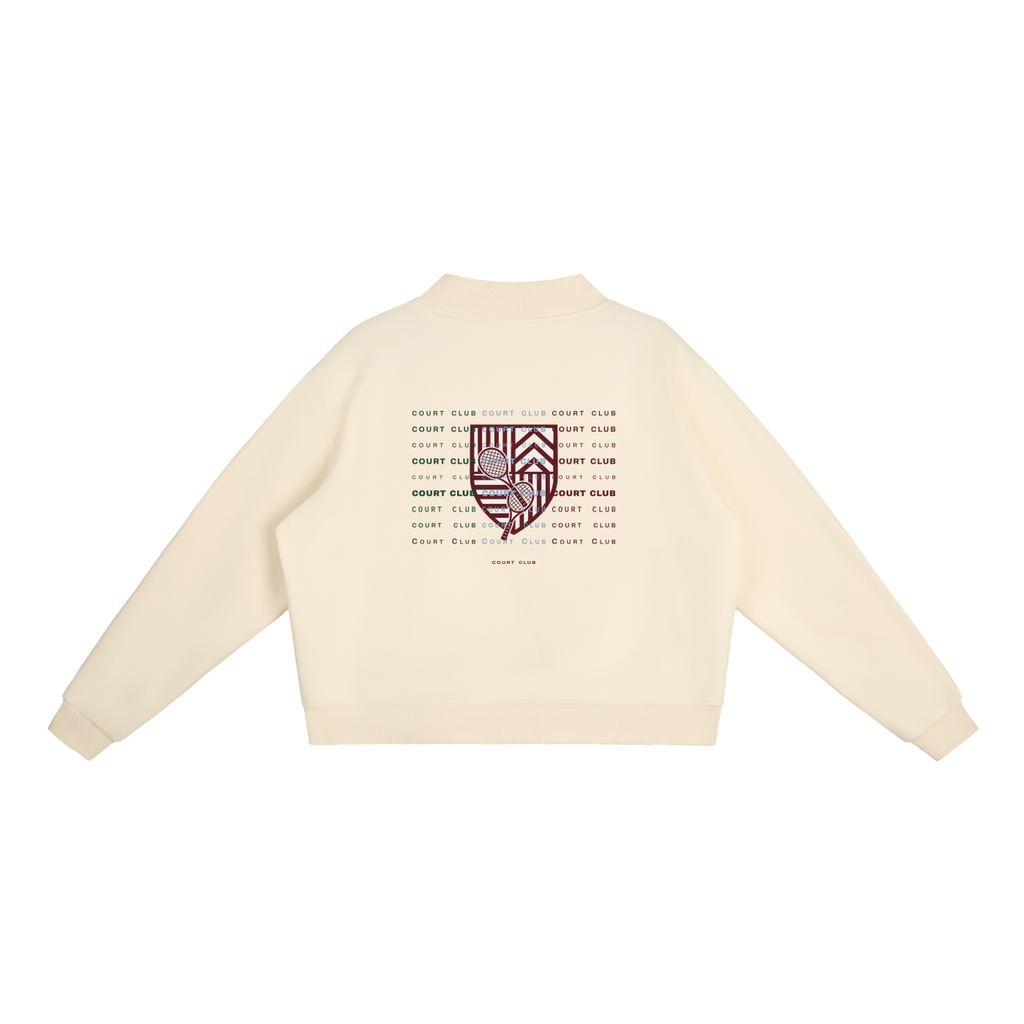 Sloane Mock-Neck Crew – Cream