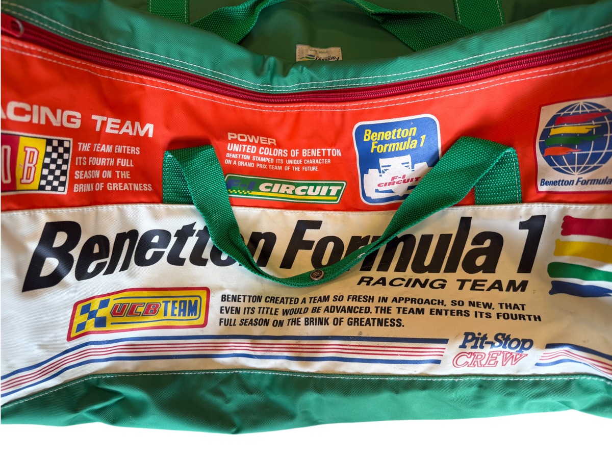 Benetton Formula 1 Racing Team Barrel Bag — 1989