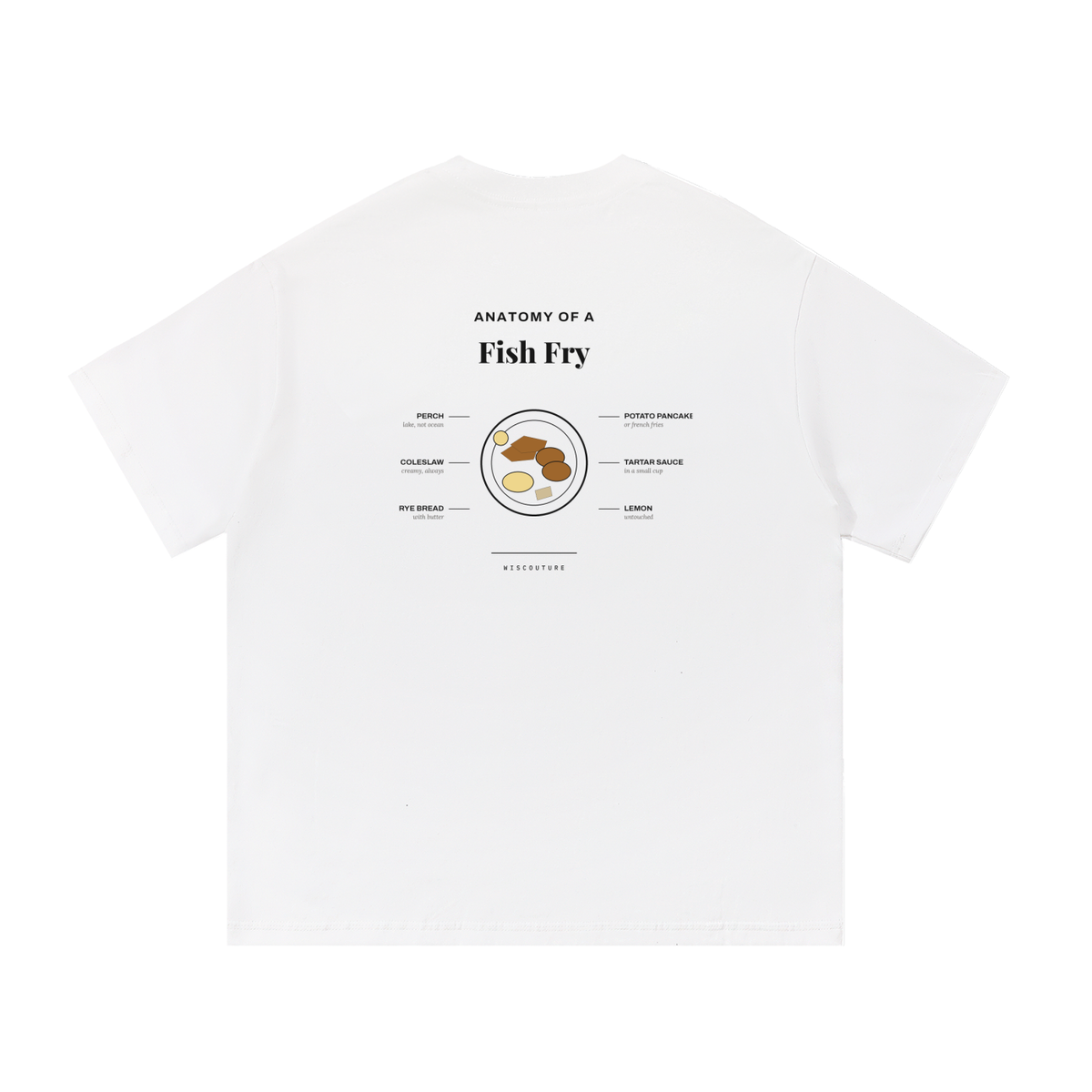Wiscouture Anatomy of a Fish Fry Tee — White