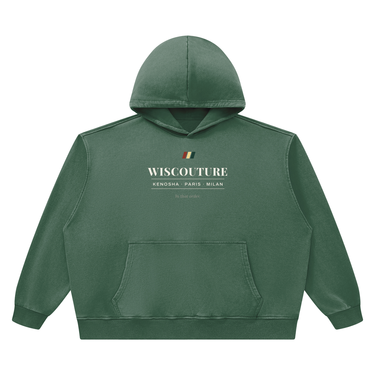 Wiscouture Volume One · The Designer AMCs Hoodie — Blackish Green