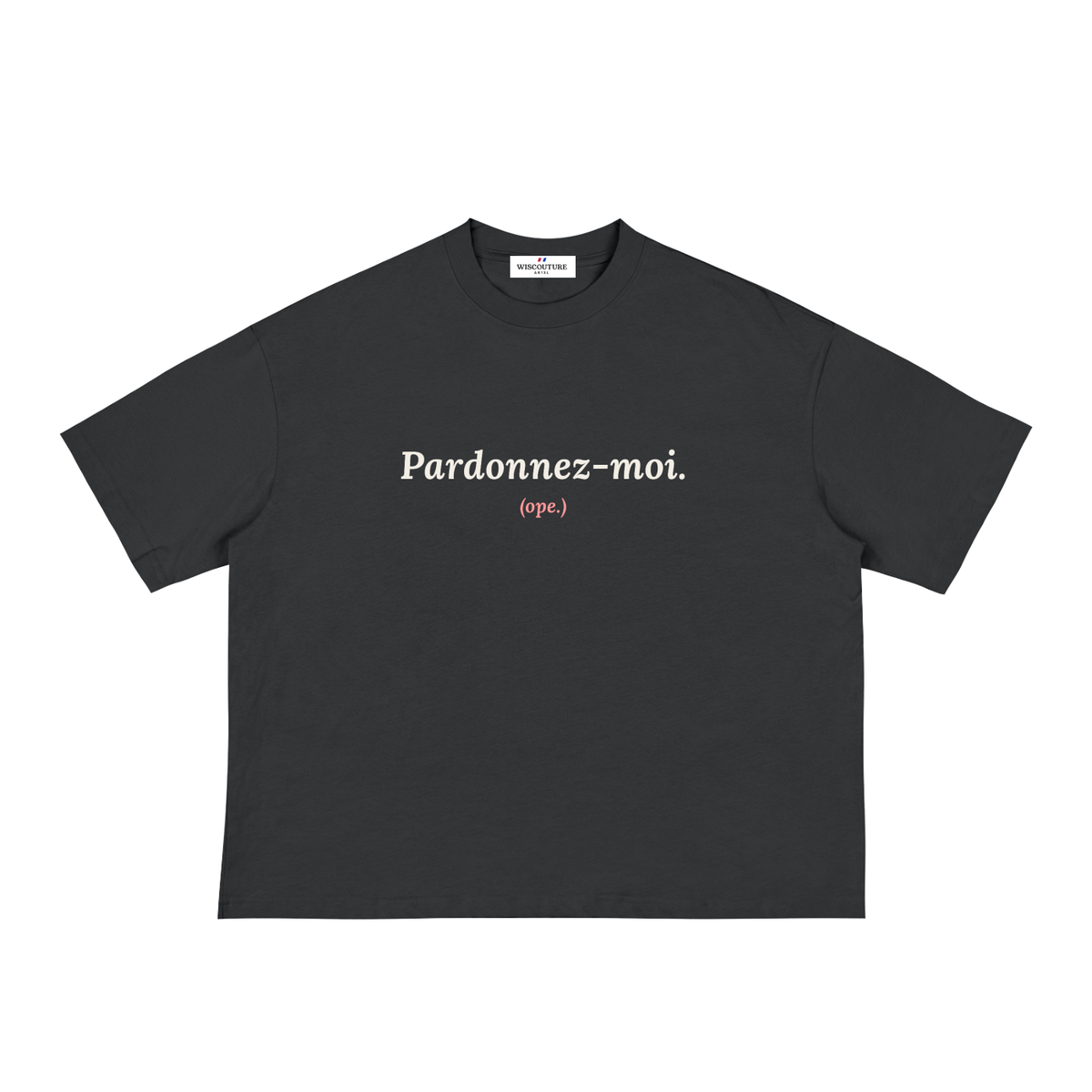 Pardonnez-moi Boxy Tee · Black