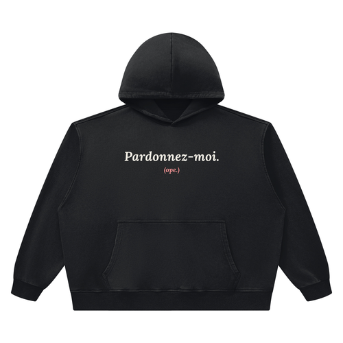 Pardonnez-moi Heavyweight Hoodie · Black