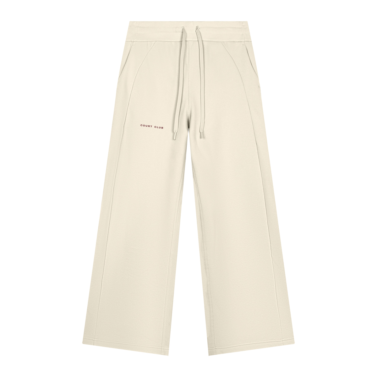 Sloane Wide-Leg Sweatpants – Cream