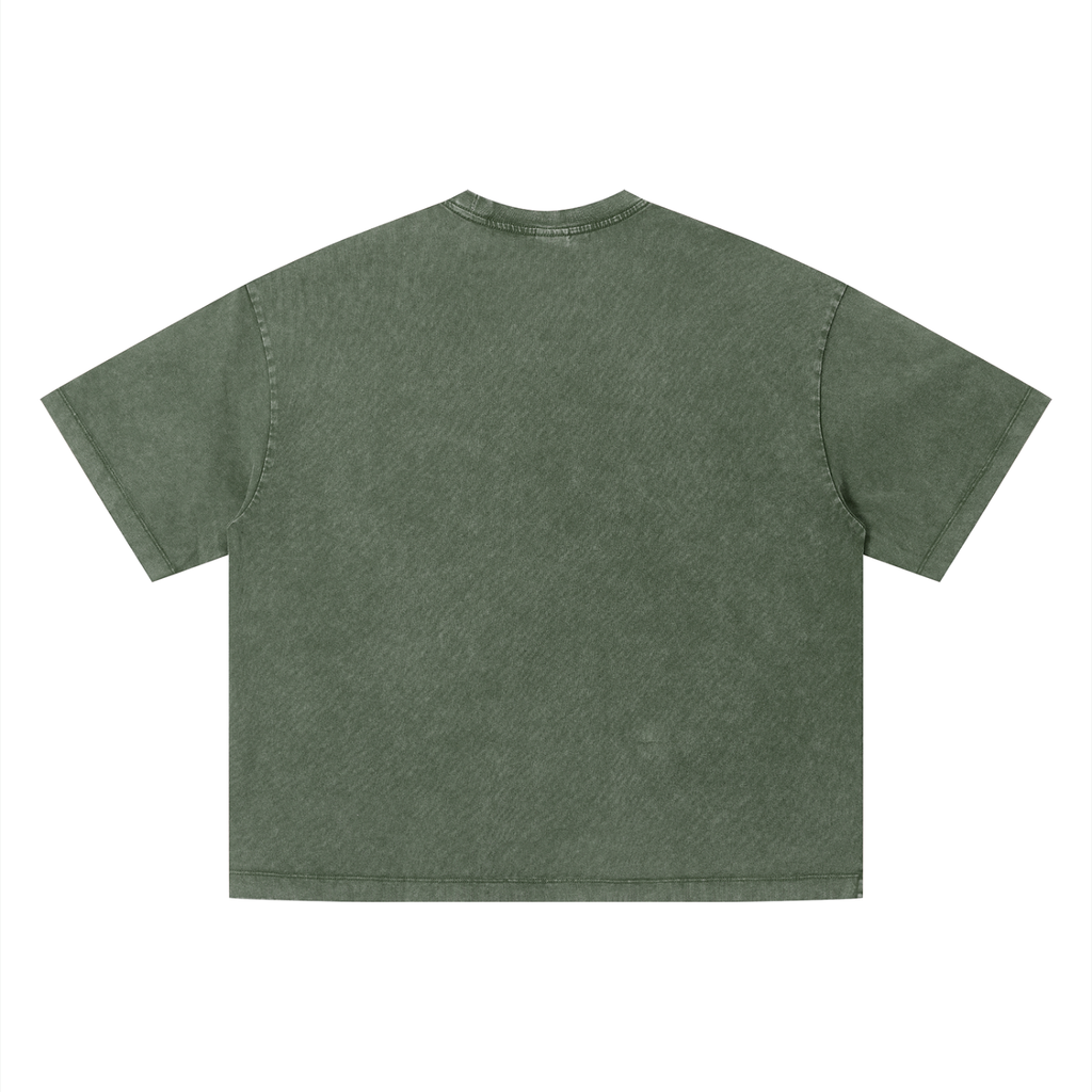 Designer AMCs Vintage Wash Boxy Tee · Army Green