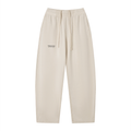 Wiscouture Label Vintage Wash Loose Sweatpants · Apricot