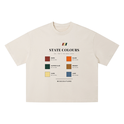State Colours Vintage Wash Boxy Tee · Apricot