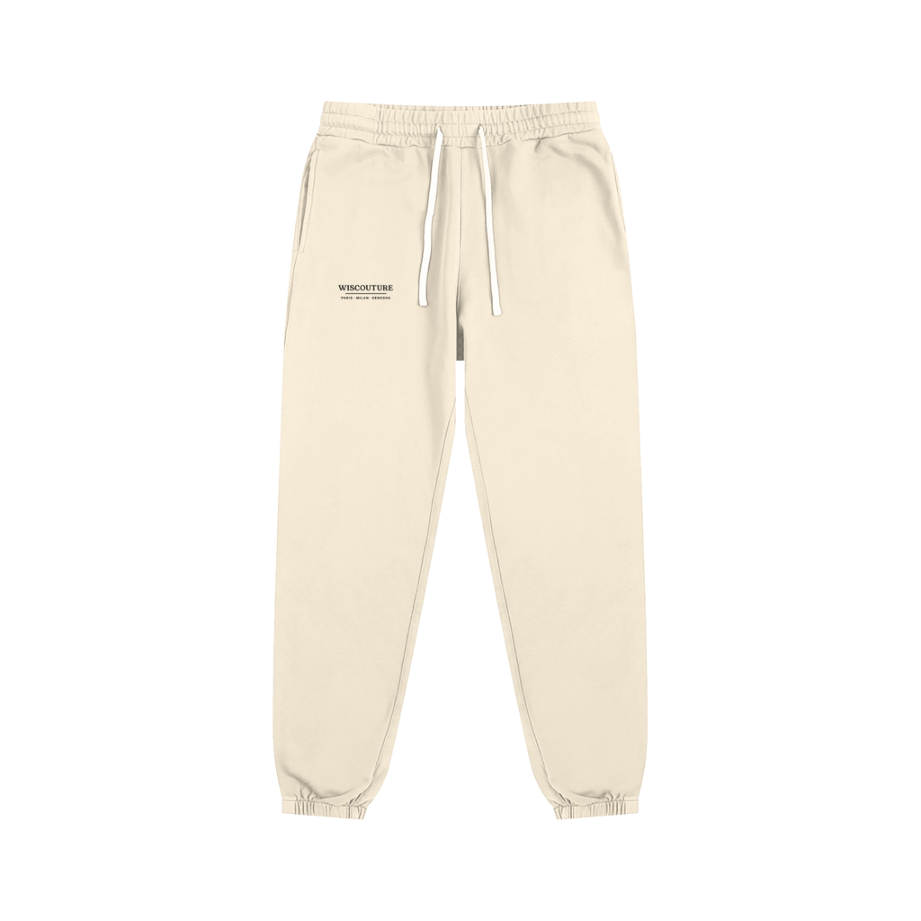 Wiscouture Wordmark Sweatpants · Cream