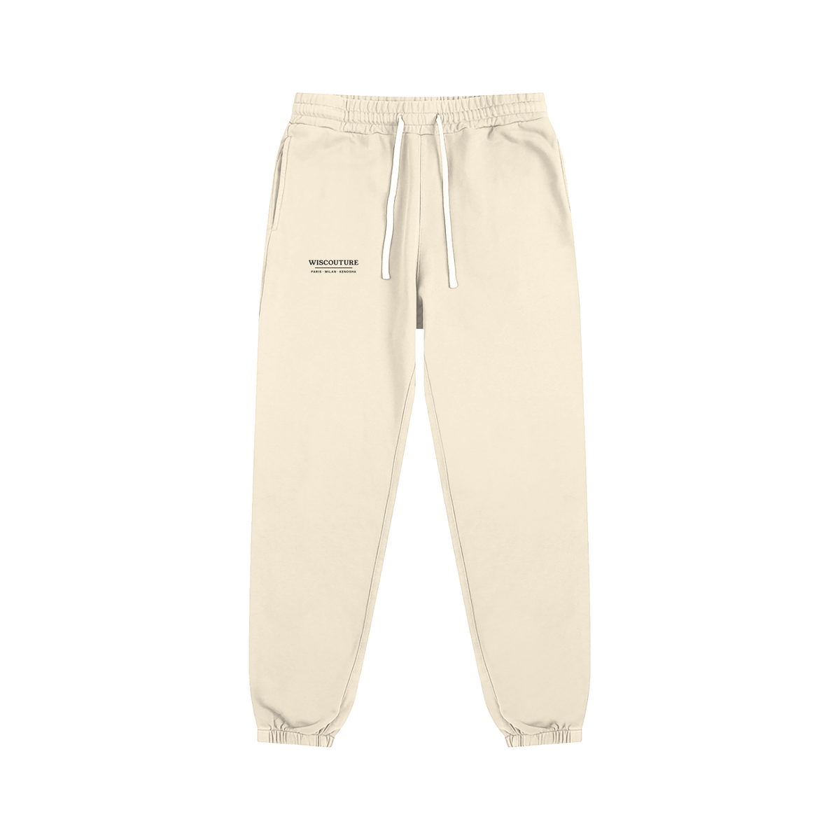 Wiscouture Wordmark Sweatpants · Cream
