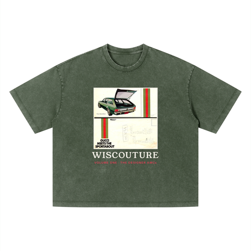 Designer AMCs Vintage Wash Boxy Tee · Army Green