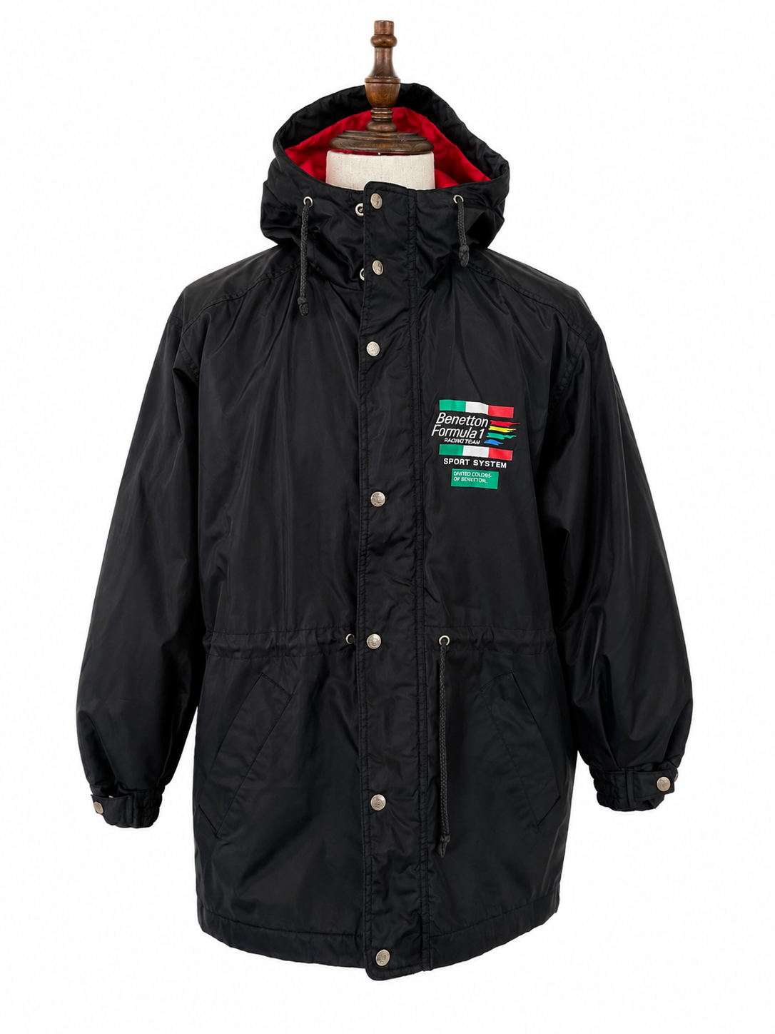 Authentic 1990s Benetton Formula 1 Racing Team Paddock Parka Jacket – Schumacher Era – Size 46