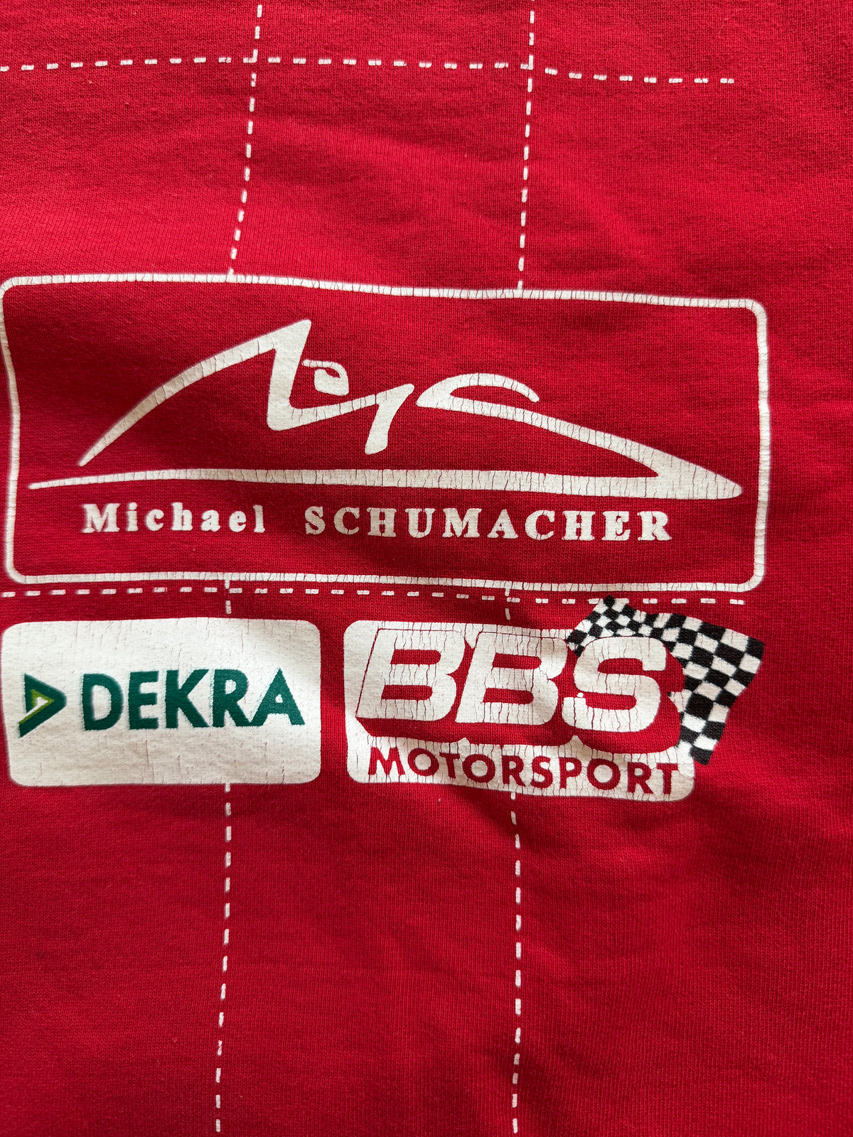 Vintage Michael Schumacher Formula 1 Sponsor Sweatshirt – OMP Racing – Ferrari Era – Red