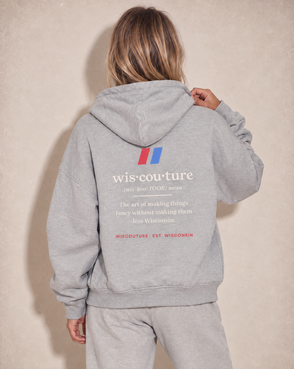 Kenosha · Paris · Milan Vintage Wash Zip Hoodie · Light Gray
