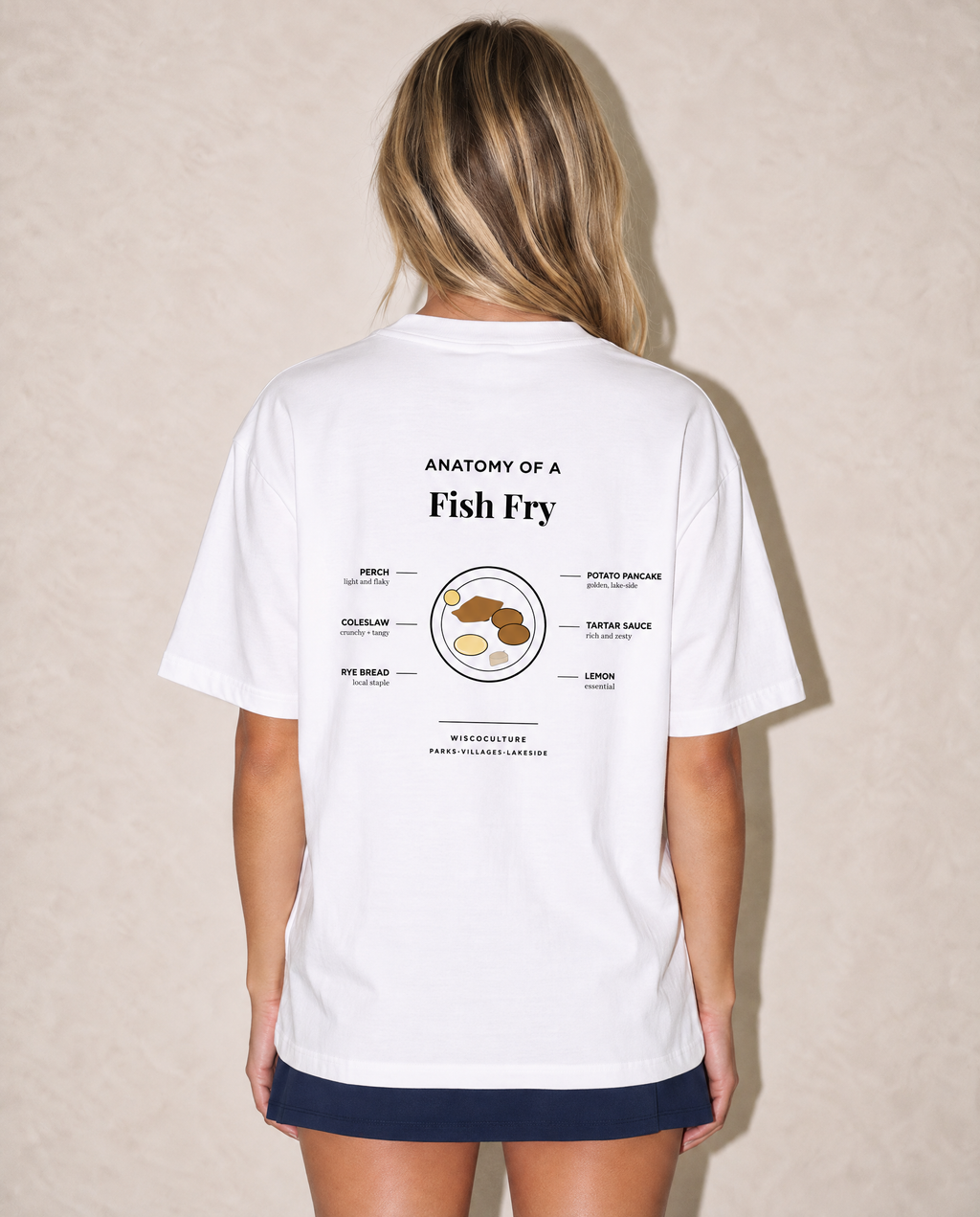 Wiscouture Anatomy of a Fish Fry Tee — White