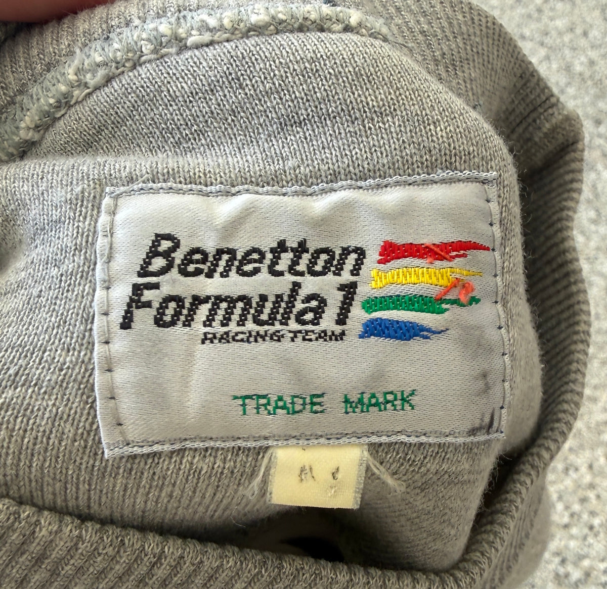 Vintage Benetton Formula 1 Racing Team Crewneck Sweatshirt – Rare BRT Power Racing Graphic – Made in Italy Era