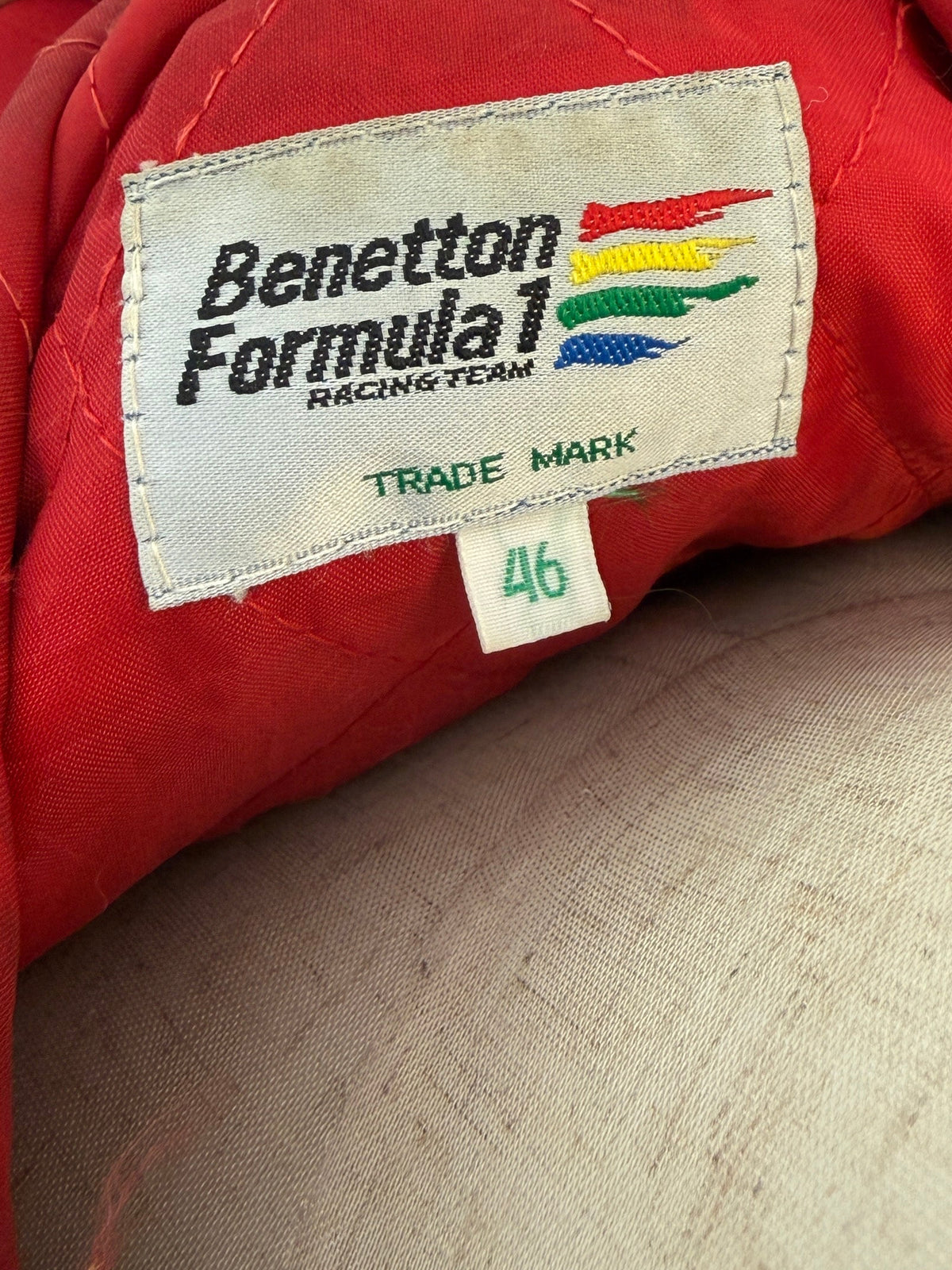 Authentic 1990s Benetton Formula 1 Racing Team Paddock Parka Jacket – Schumacher Era – Size 46