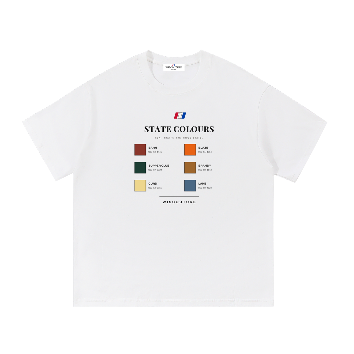 Wiscouture State Colours Tee — White