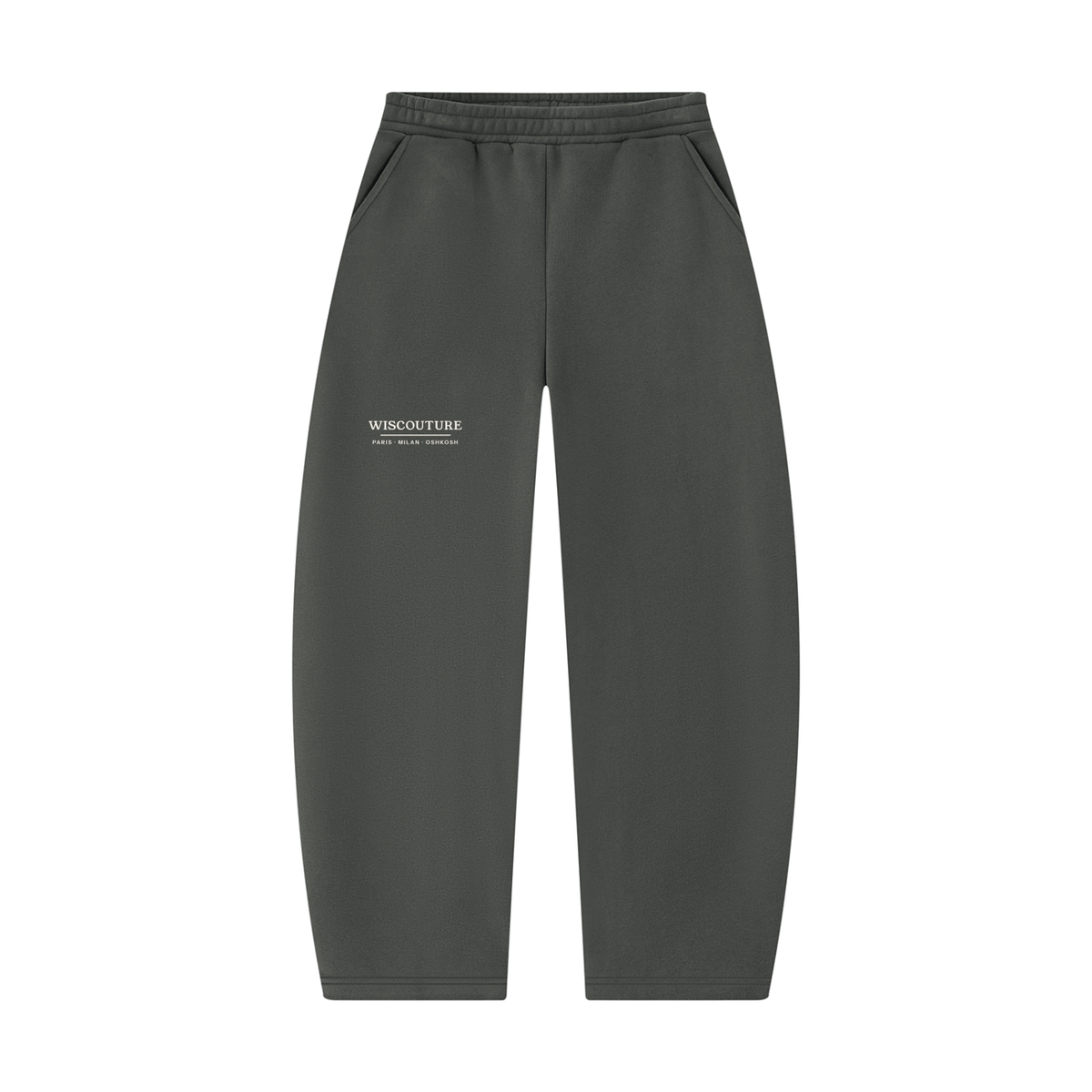 Wiscouture Barrel Leg Sweatpant — Dark Gray