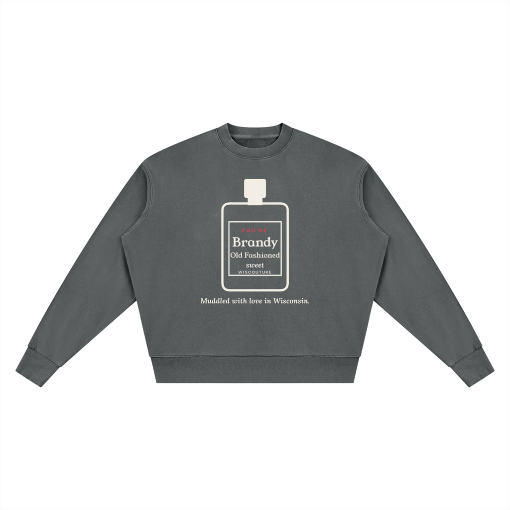 Eau de Brandy Vintage Wash Crewneck · Dark Gray