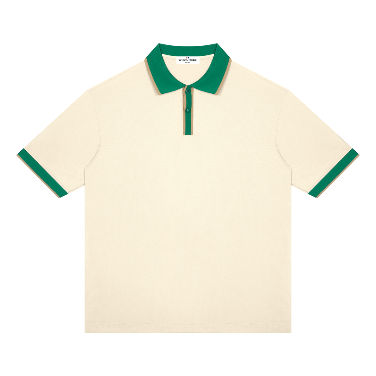 Wiscouture Supper Club Polo · Apricot / Green