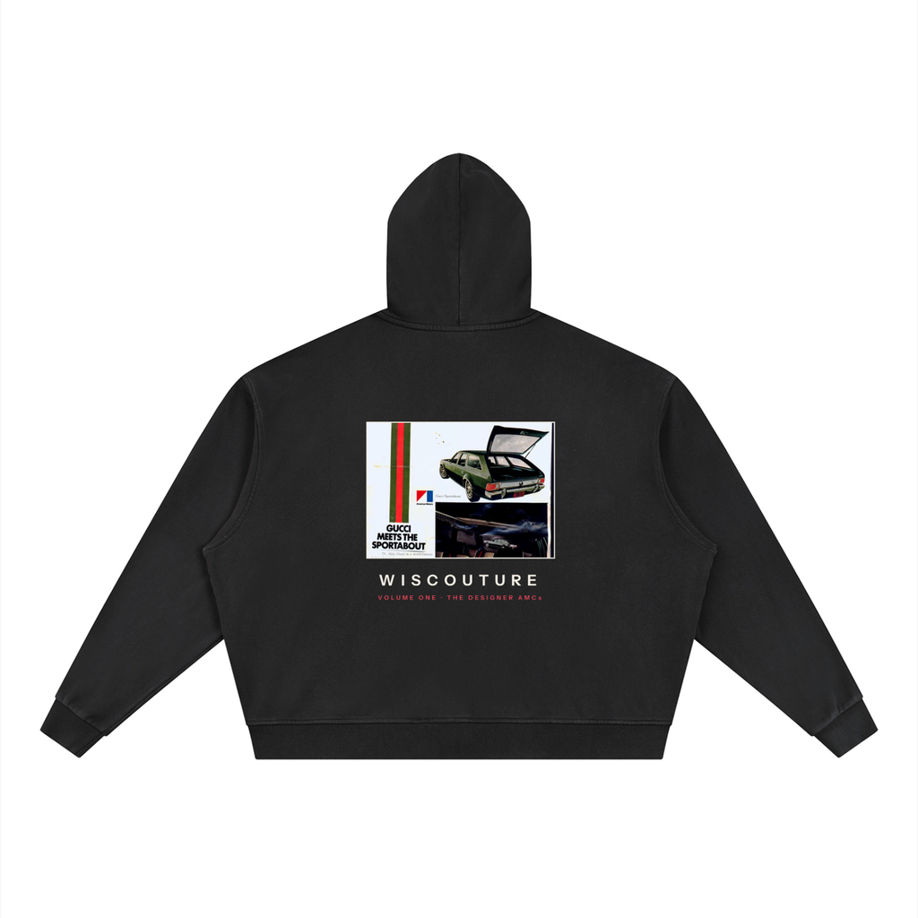 Kenosha · Paris · Milan Vintage Wash Zip Hoodie · Black