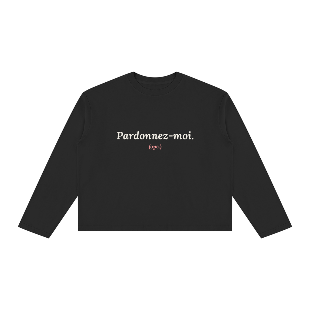 Pardonnez-moi Vintage Wash Long Sleeve · Black