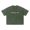 Pardonnez-moi Vintage Wash Boxy Tee · Army Green