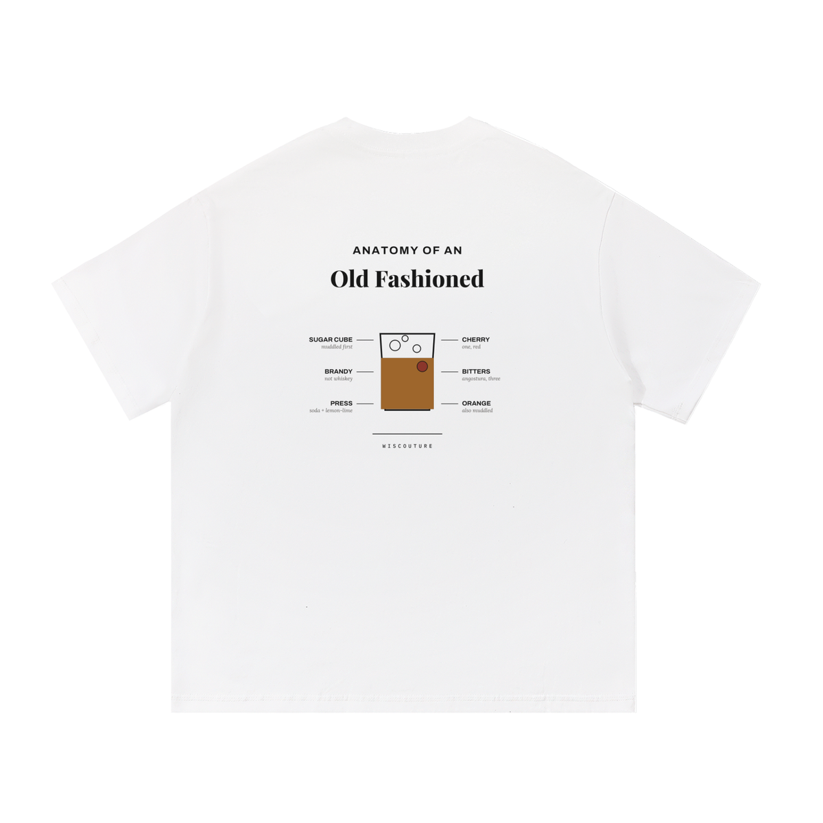 Wiscouture Anatomy of an Old Fashioned Tee — White