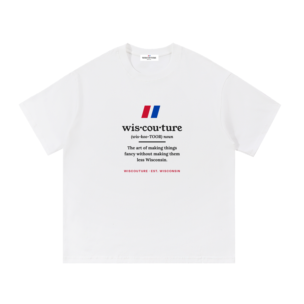 Wiscouture Definition Tee — White (Essential Cotton)