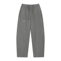 Wiscouture Label Vintage Wash Loose Sweatpants · Dark Gray